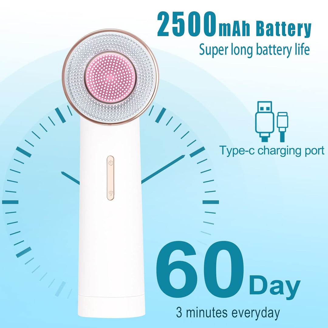 MYCARBON Elektrische Gesichtsbürste Tiefenreinigung für alle Hauttypen 2 Modus 2500mAh Wiederaufladb