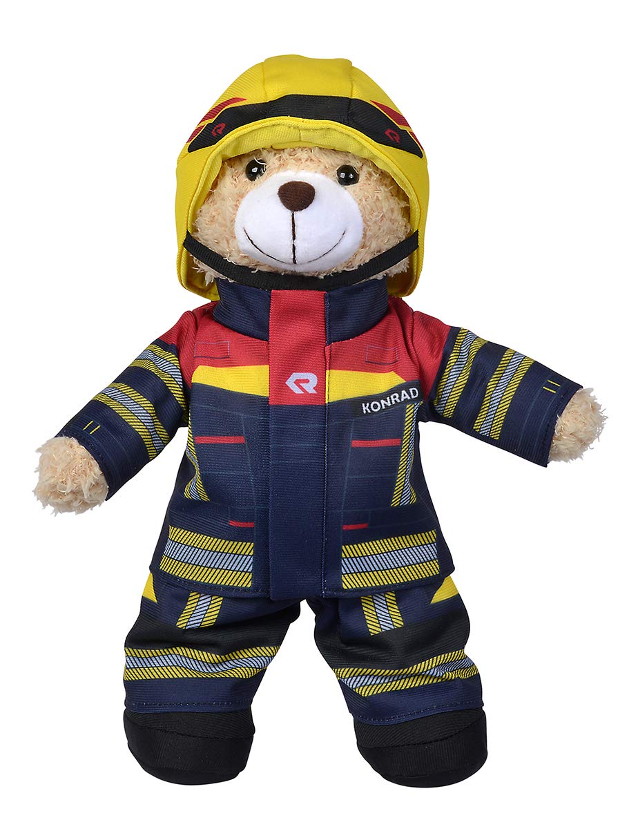 Simba 108101001 - Feuerwehr Plüschbär Rosenbauer, kuschelweich, 30cm, im Feuerwehranzug, für Kinder