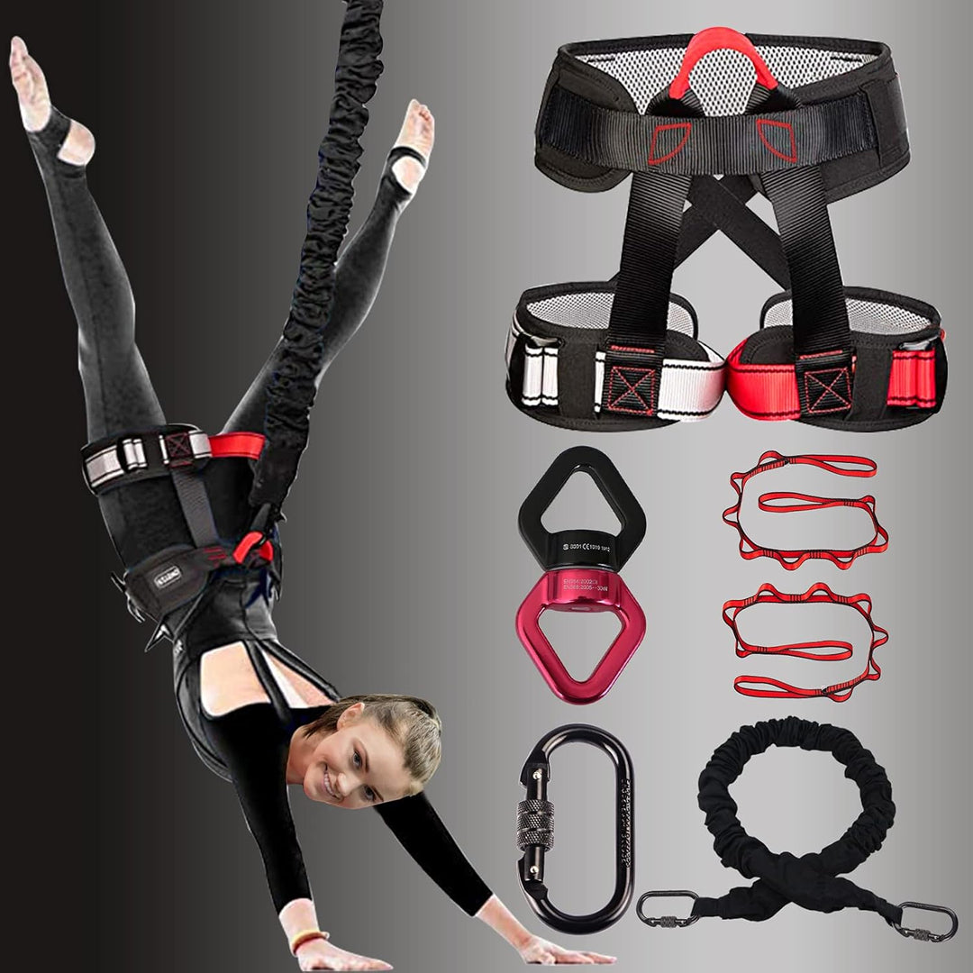 DASKING Heavy Bungee Band Set, Air Yoga Widerstand Bungee Stretch Gürtel, 4D Bungee Tanzseil, Exerci