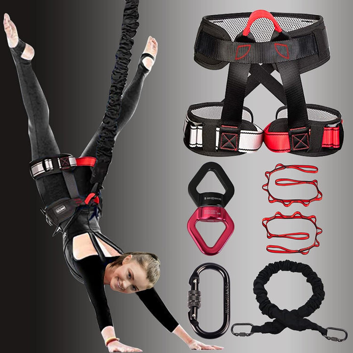 DASKING Heavy Bungee Band Set, Air Yoga Widerstand Bungee Stretch Gürtel, 4D Bungee Tanzseil, Exerci