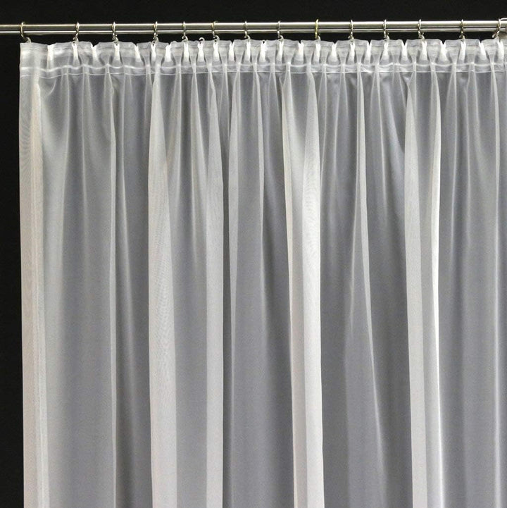 EASYHomefashion Fertiggardine nach Mass Voile Store weiss, massgefertigt, halbtransparent mit SMOKBA