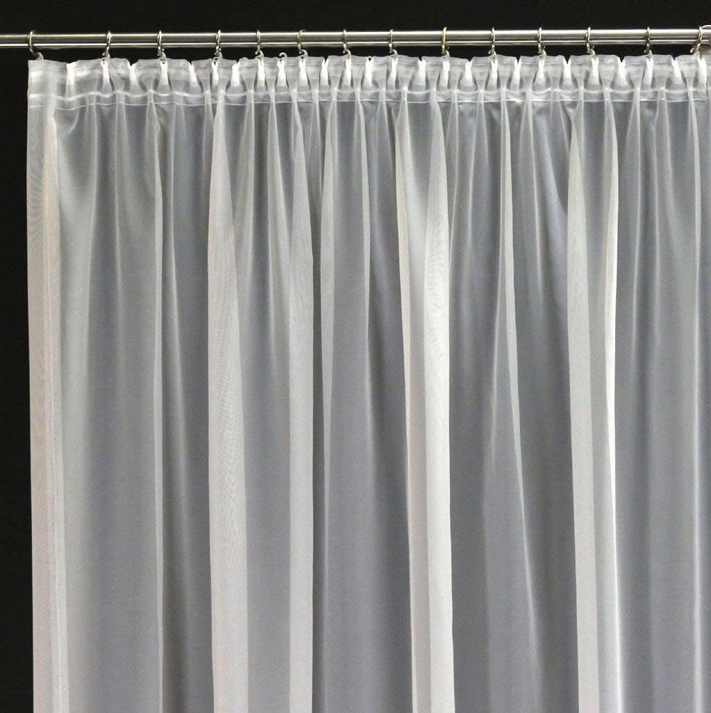 EASYHomefashion Fertiggardine nach Mass Voile Store weiss, massgefertigt, halbtransparent mit SMOKBA