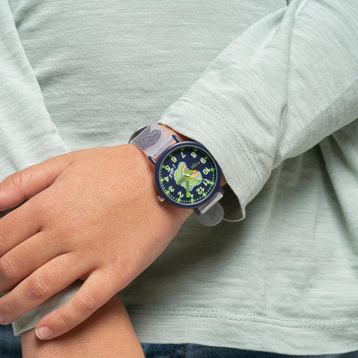 Kiddus Lern Armbanduhr für Kinder, Jungen und Mädchen. Analoge Armbanduhr mit Zeitlernübungen, japan