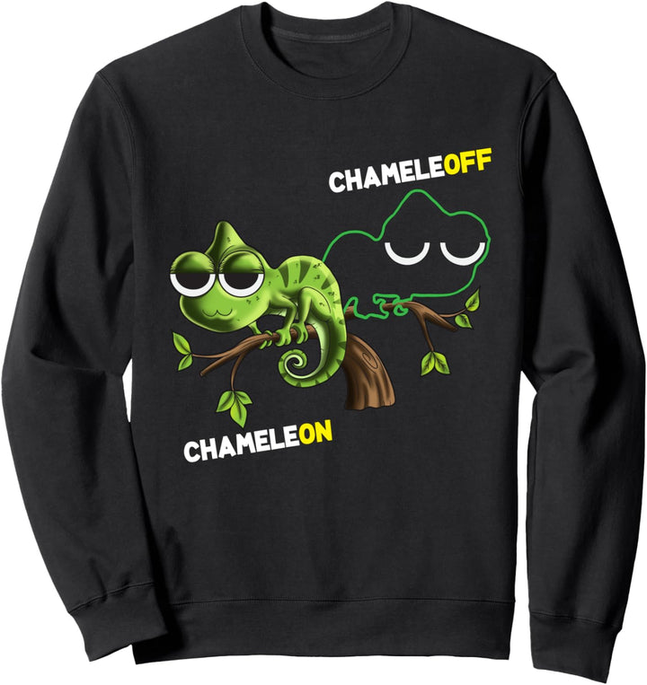 Eidechse Eidechsen Lampe Birne An Aus Chameleoff Chameleon Sweatshirt