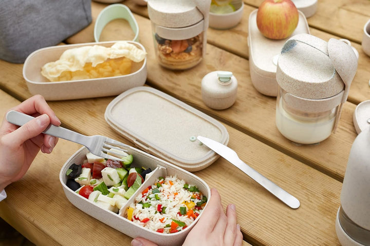 Lékué Lunchbox Individual to Go Organic, Beige, 500 ml Einzelzimmer Beige, Einzelzimmer Beige