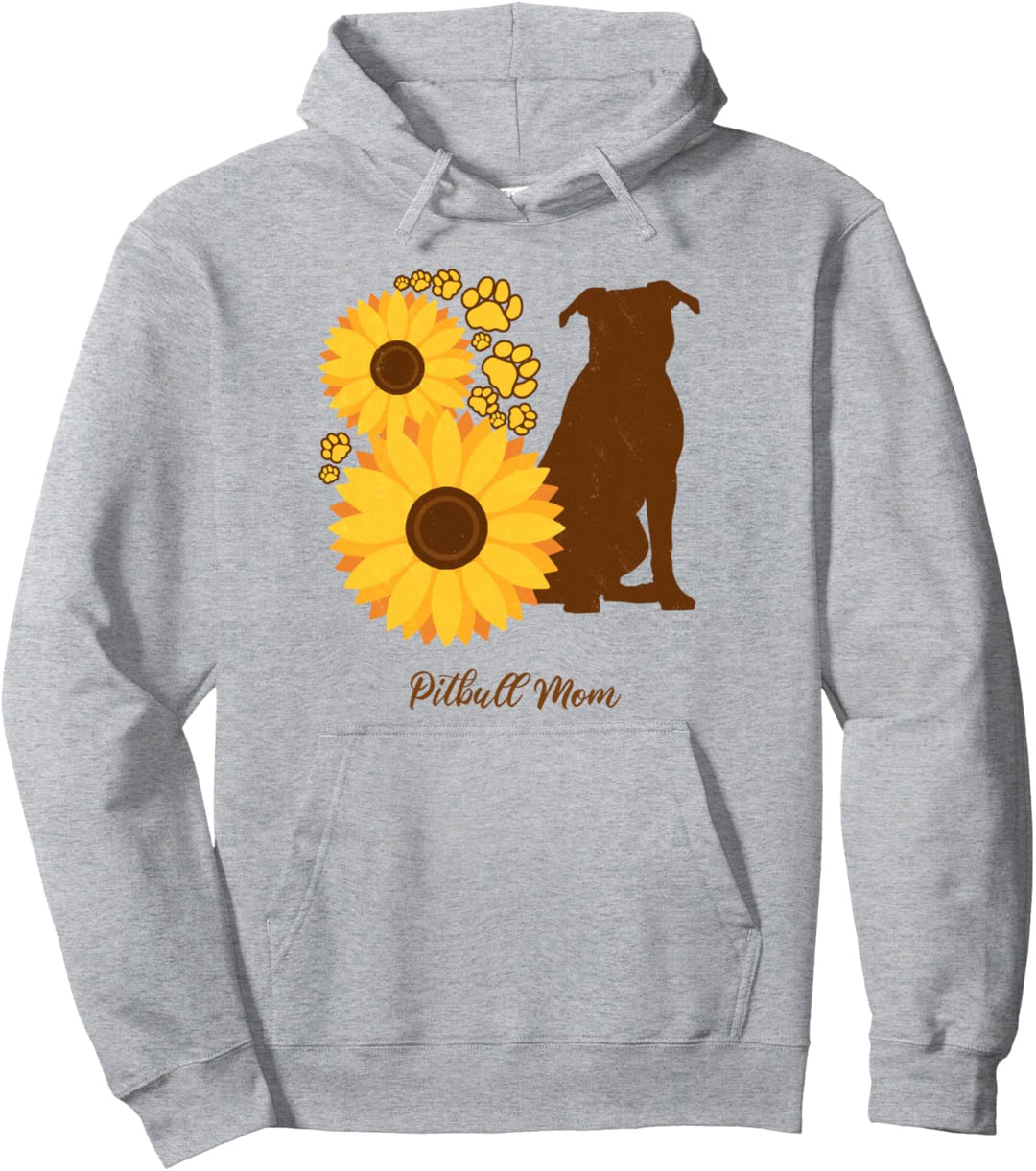 Sonnenblumen-Hundemama – Pitbull Pullover Hoodie