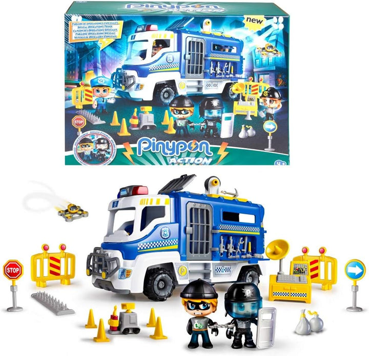 Giochi Preziosi Pinypon Action LKW Polizei mit 2 Figuren und Zubehör