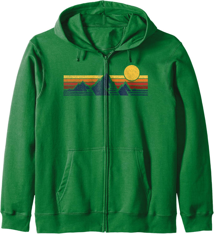 Trendy Mountain Stripe Kapuzenjacke