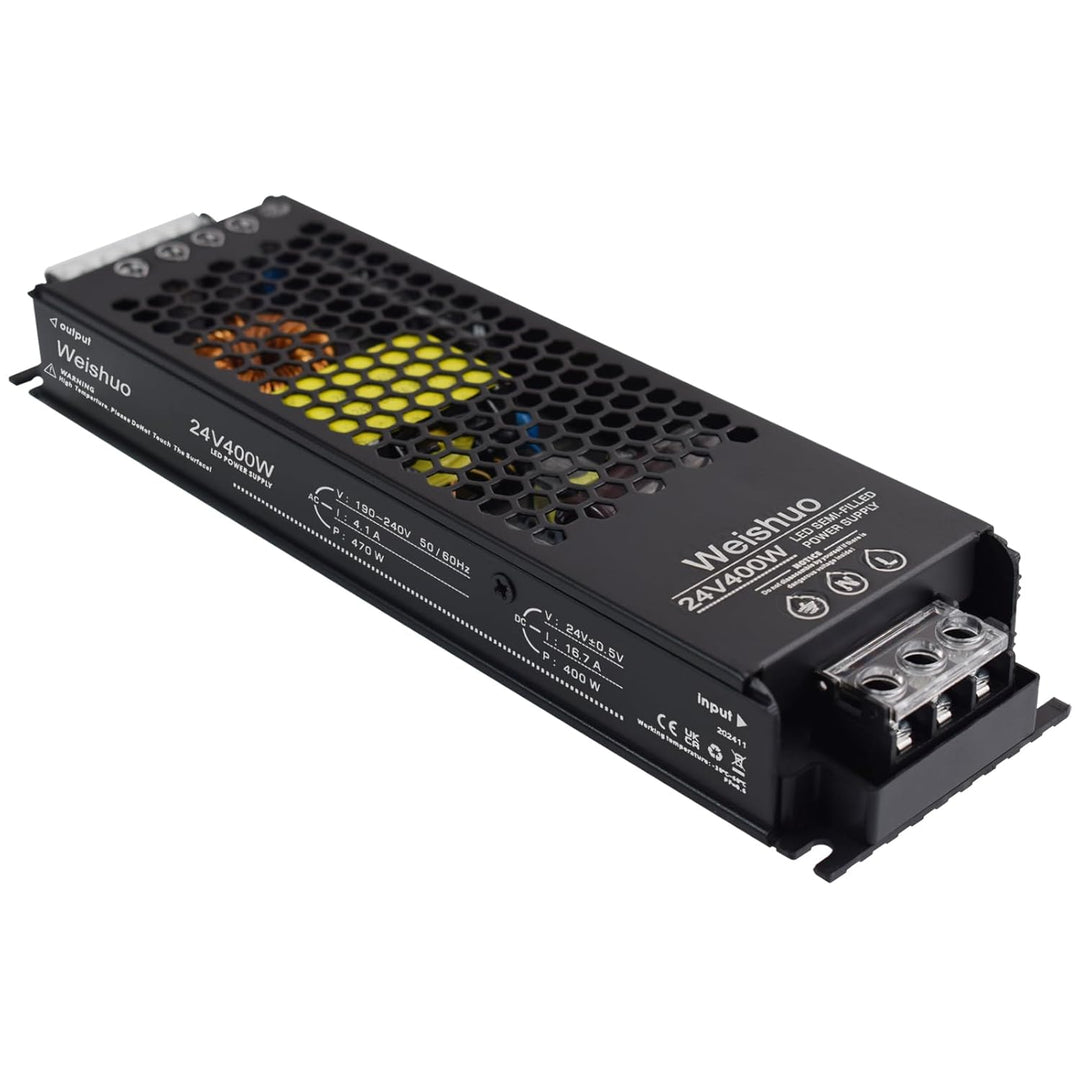 LED Trafo 24V 400W 16.7A IP20 LED Transformator AC 220V auf DC 24 Volt Konstante Spannung Schlankes