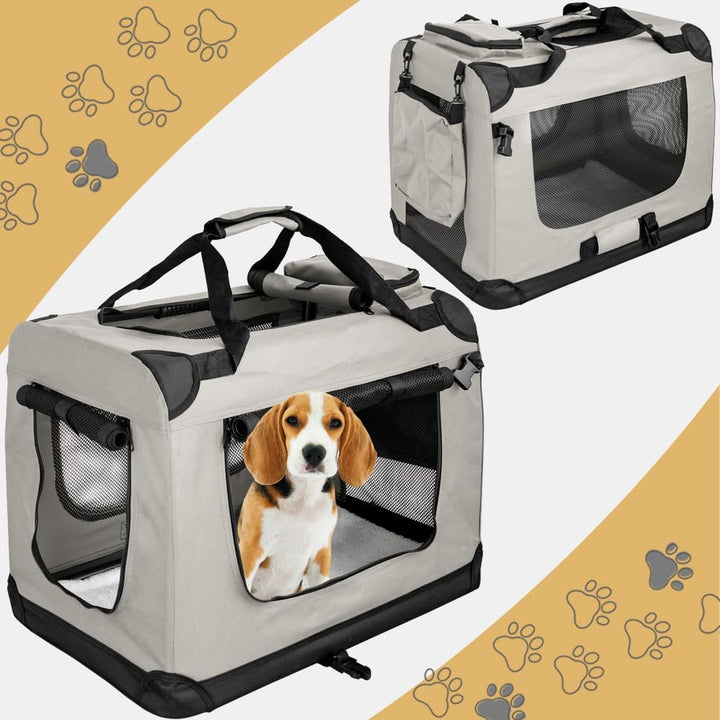 Faltbare Hundebox Transporttasche Transportbox Auto für Katze Hunde Grosse Kleine Box Bag Bed Decke