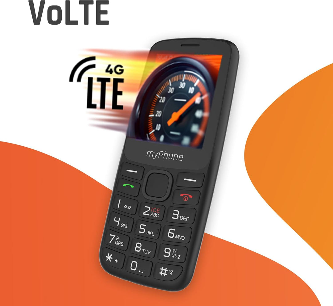 myPhone 6410 LTE 4G einfaches Telefon mit klarem Display und grossen Tasten, grosser 1400-mAh-Akku