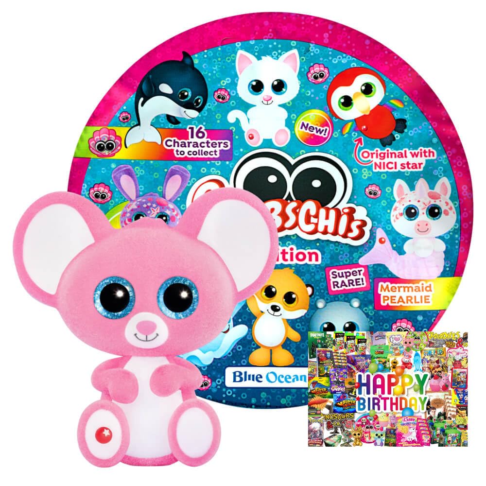 Bundle mit Blue Ocean Glubschis Sammelfigur Muschel Serie 4 - Glubschi Glitzer - Figur Rosy-Lou - Ex