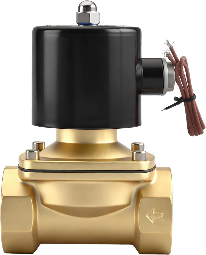 Heschen Messing Magnetventil 1-1/2 Zoll, DC24V, stromlos geschlossen (NC),2W-400-40, direktgesteuert