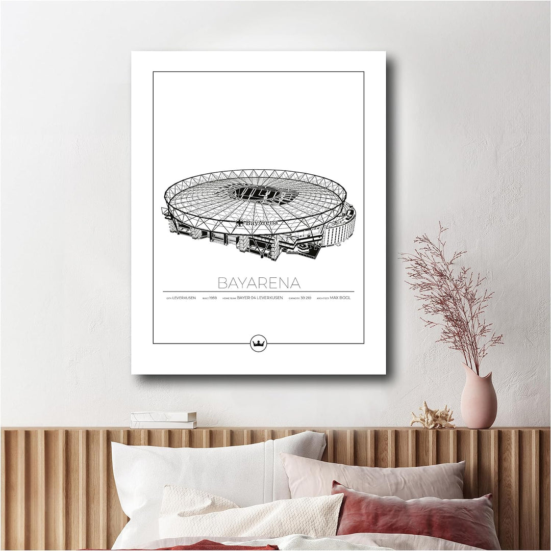 Sverigemotiv.se Stadium Posters (Bayer Leverkusen - Bayarena, 40x50 cm) 40x50 cm Bayer Leverkusen -