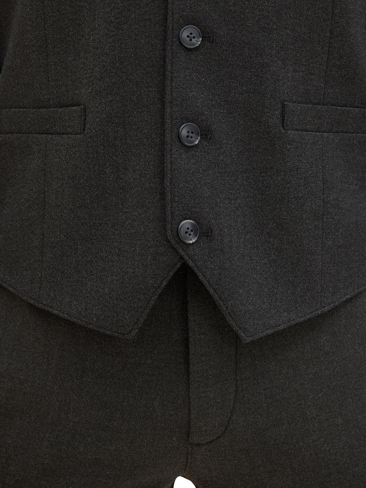 TOM TAILOR Herren Weste 48 10617 - Black Grey Melange, 48 10617 - Black Grey Melange