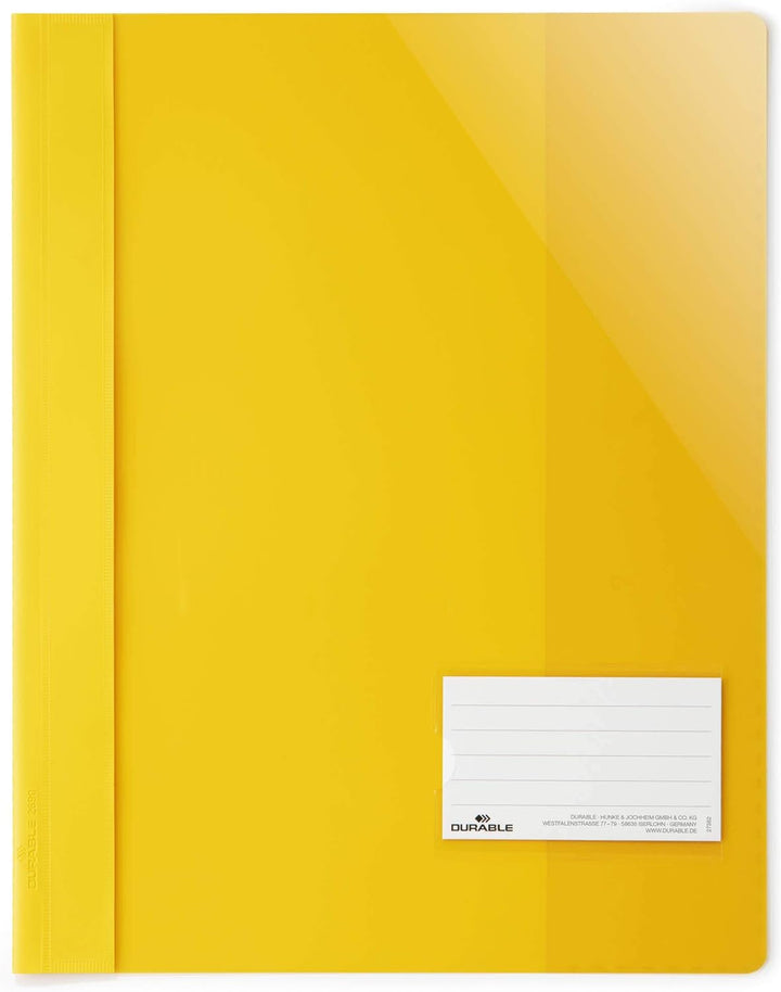 Durable Sichthefter für Din A4, Überbreite, gelb, 25er Packung, 269004, gelb