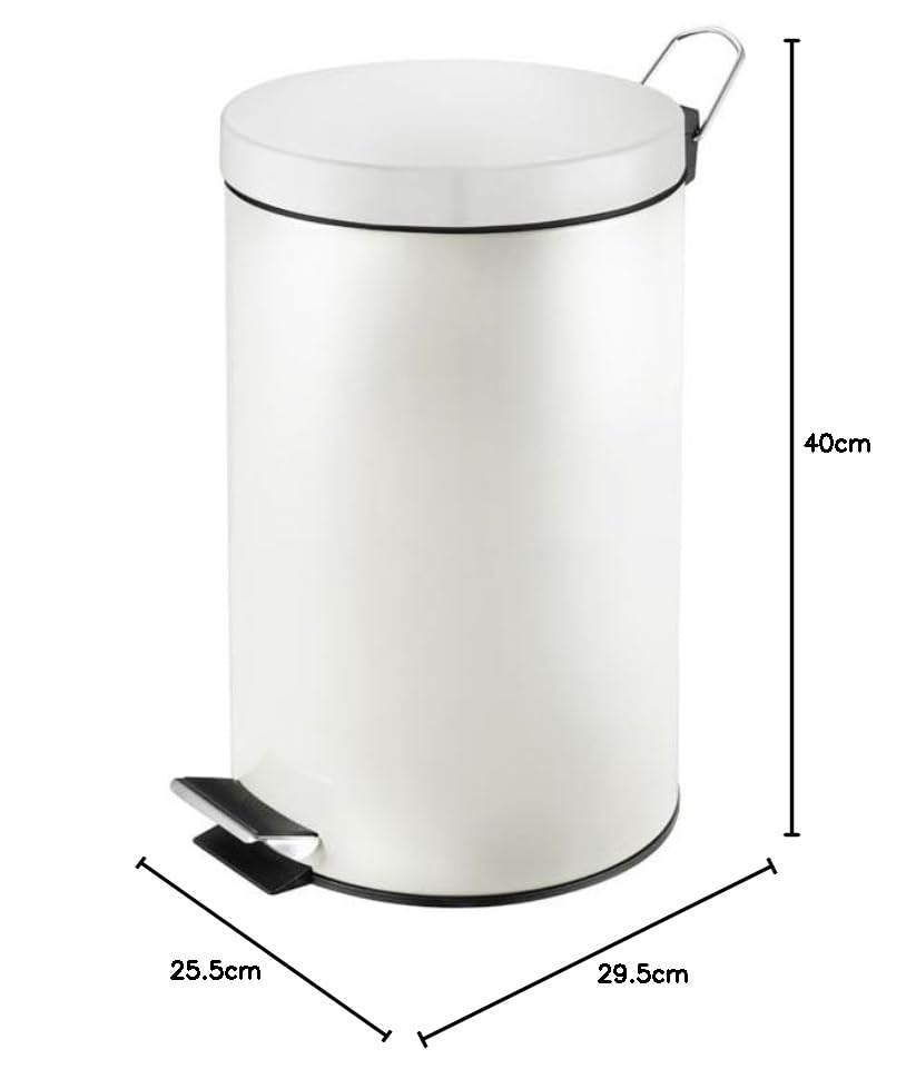 PROREGAL Runder Tretabfallsammler mit herausnehmbaren Kunststoff-Inneneimer | 12 Liter, HxBxT 40x29,