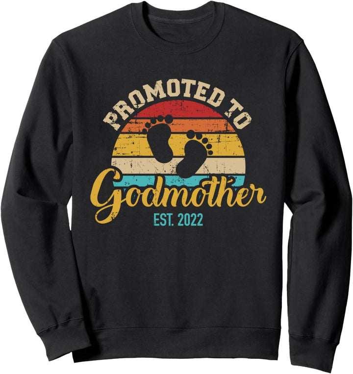 Befördert zur Patentante 2022 vintage retro Sweatshirt