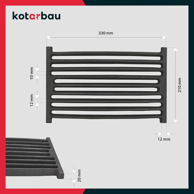 KOTARBAU Kaminrost 32 x 21,5 cm Kaminofen Ascherost Rost Tafelrost Ofengitter Kamin Ersatzteile Zube