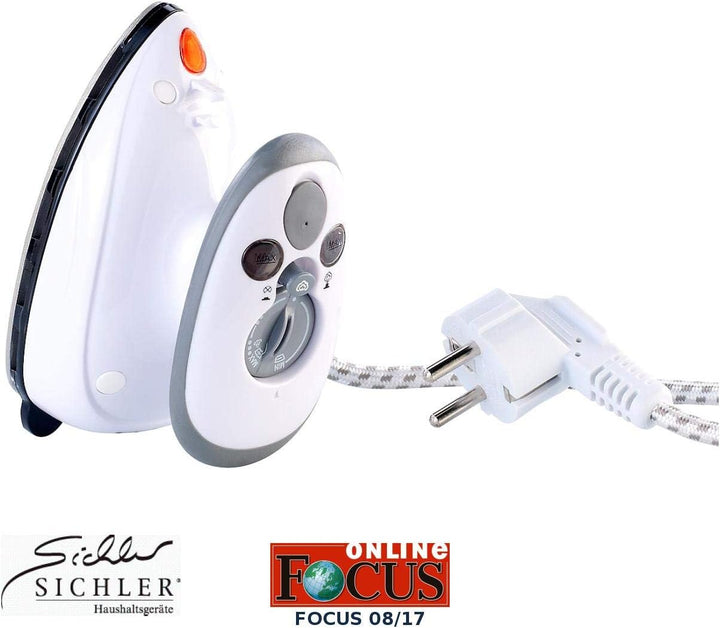 Sichler Haushaltsgeräte Mini Bügeleisen: Kompaktes Dampfbügeleisen für Reise & Urlaub, 110 & 230 Vol