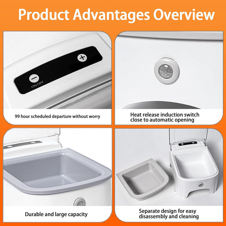 Futterautomat Katze, 23×17×11.5cm Futterautomat Katze Frienhund, Automatischer Futterspender, Katzen