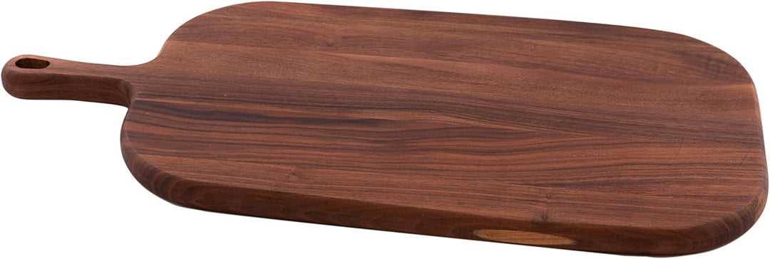 Point-Virgule Servierbrett aus Walnussholz mit Griff, perfekt zum Servieren von Vorspeisen und Käse,