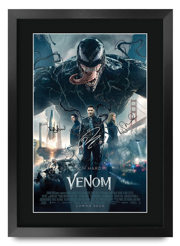 HWC Trading Venom Die Darsteller Tom Hardy Riz Ahmed Geschenke Printed Poster Autogramm Bild für Fil