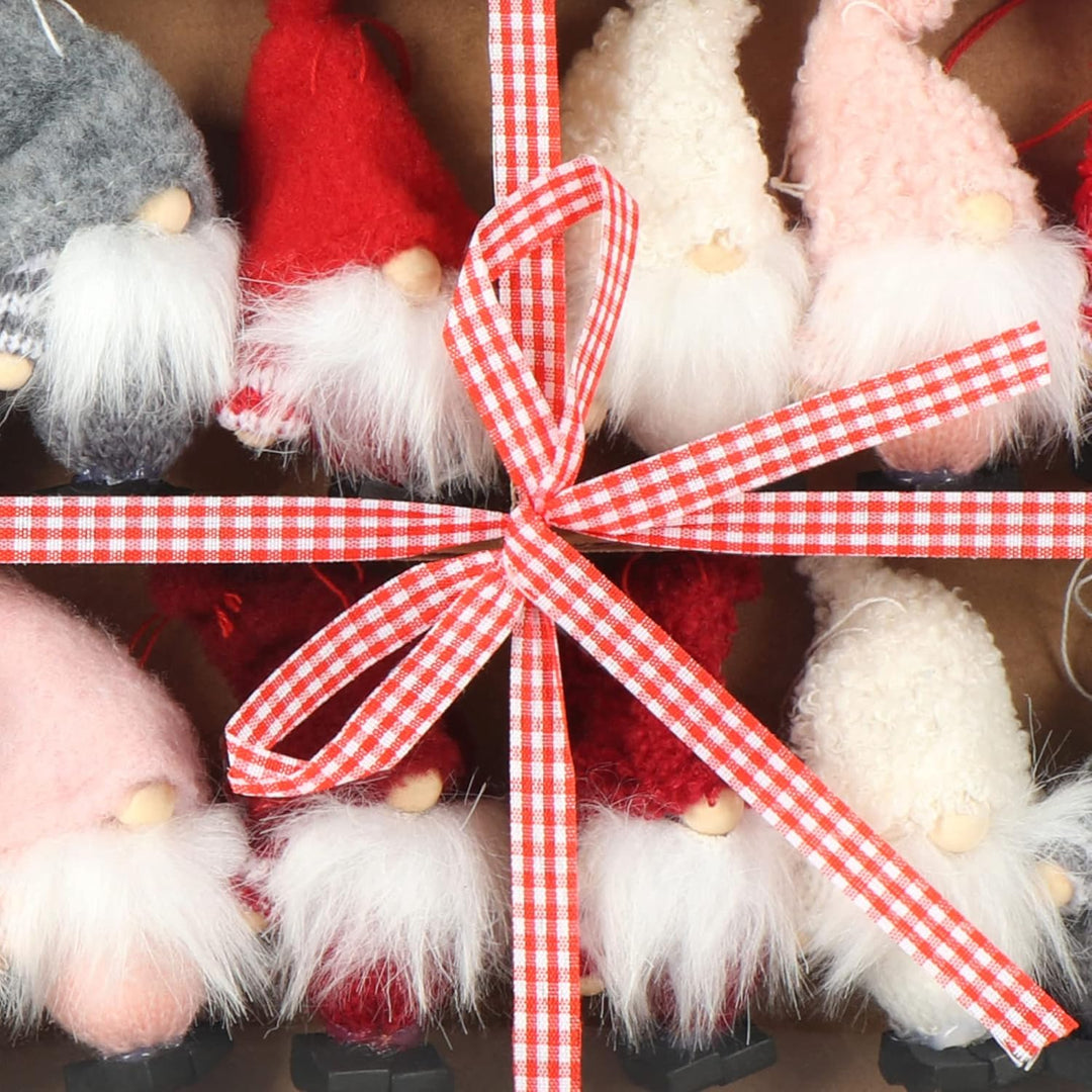 com-four® 12x Premium Weihnachtsmann-Anhänger für den Weihnachtsbaum, Christbaum-Figuren Anhänger al