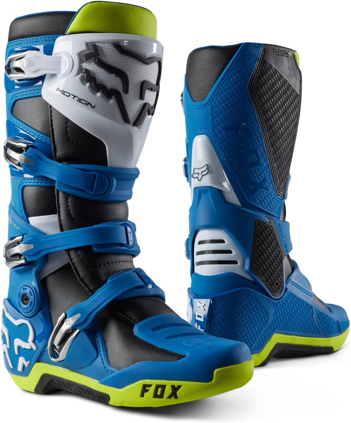 Fox Racing Herren Motion Motocross Stiefel Stiefel, Blau Gelb