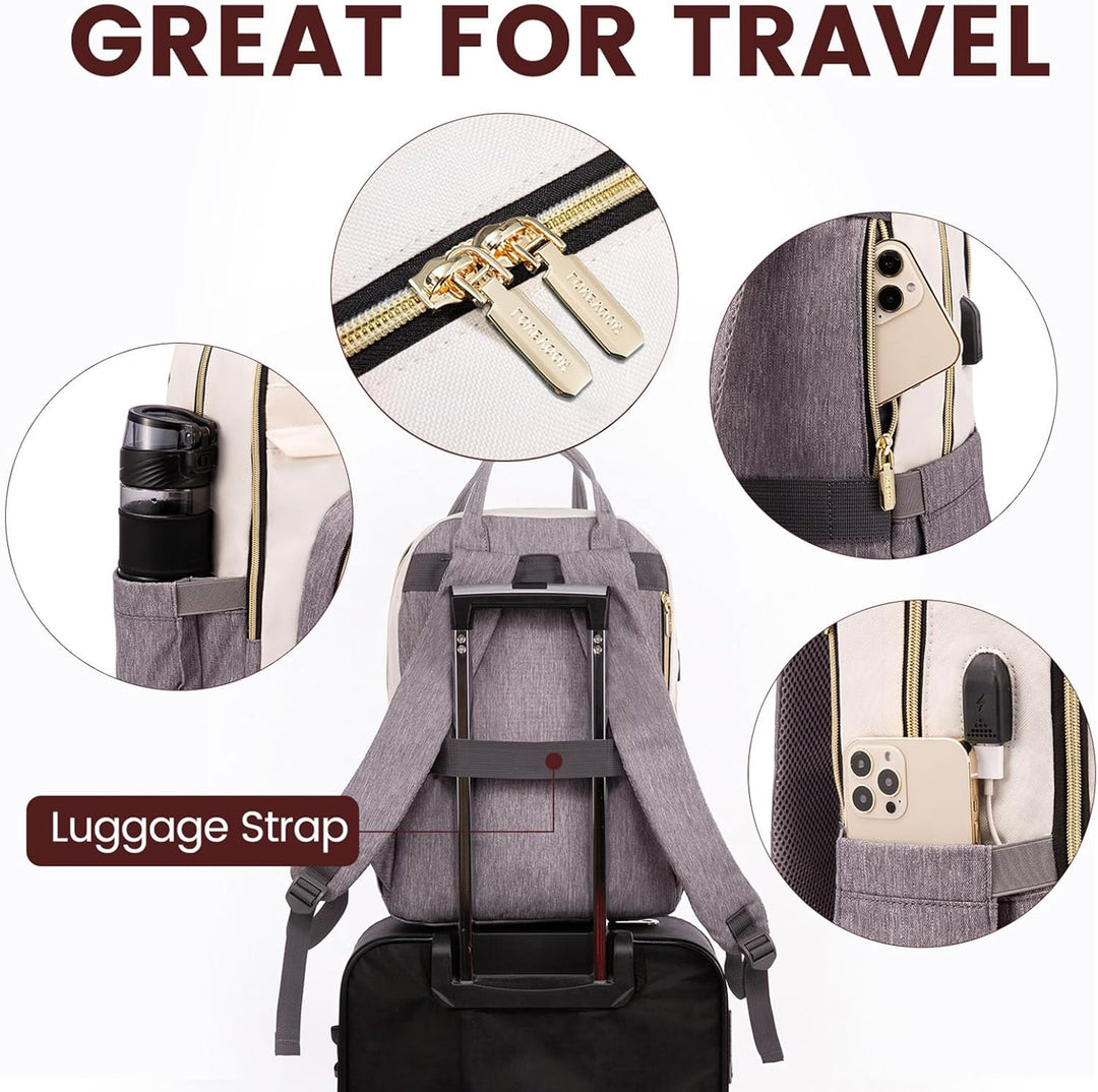 LOVEVOOK Rucksack Damen Laptop Rucksack 17 Zoll Schulrucksack Mädchen Teenager Wasserdicht Schultasc