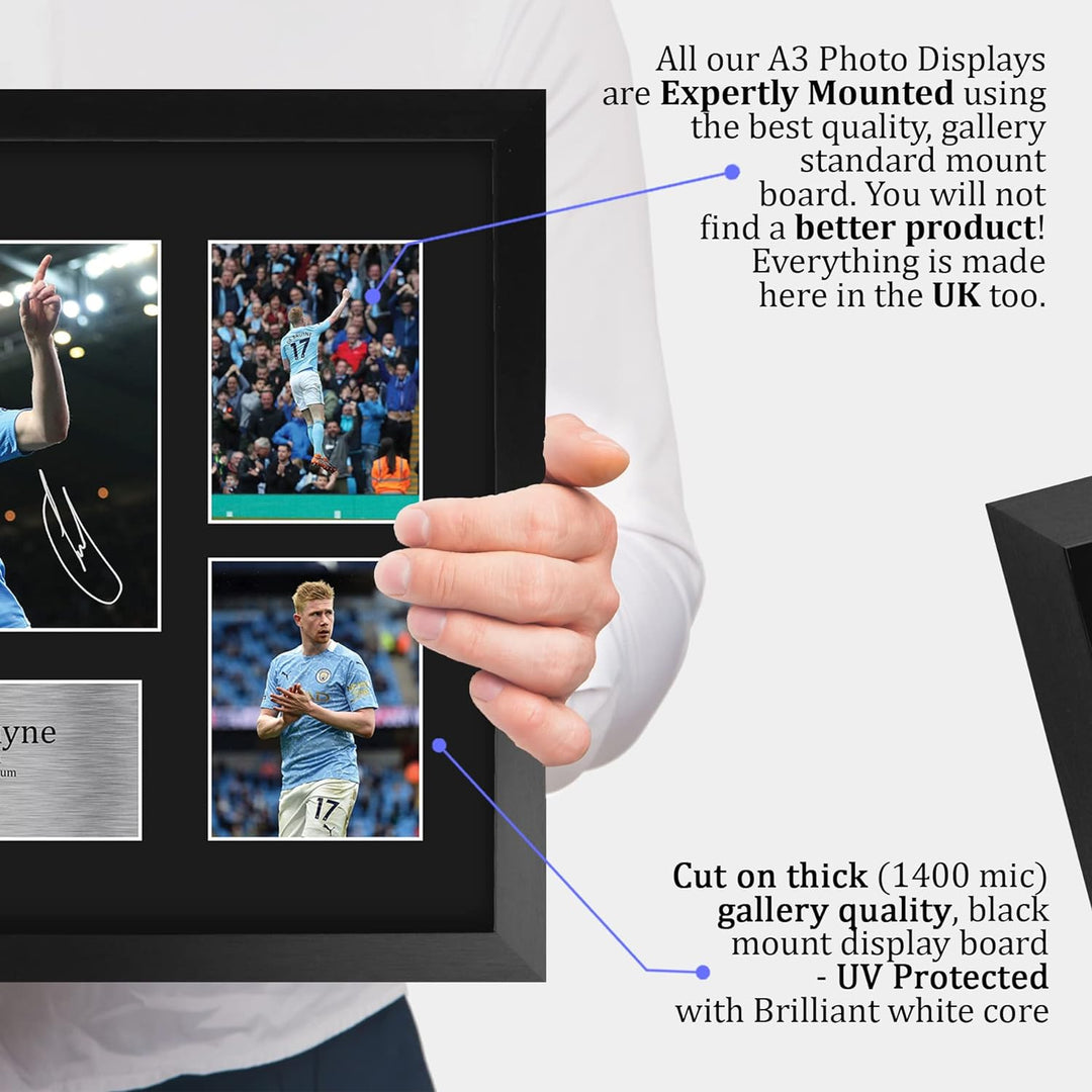 HWC Trading FR A3 Kevin De Bruyne Manchester City Geschenke Gedruckt, Signiert Autogramm Bild, Für F