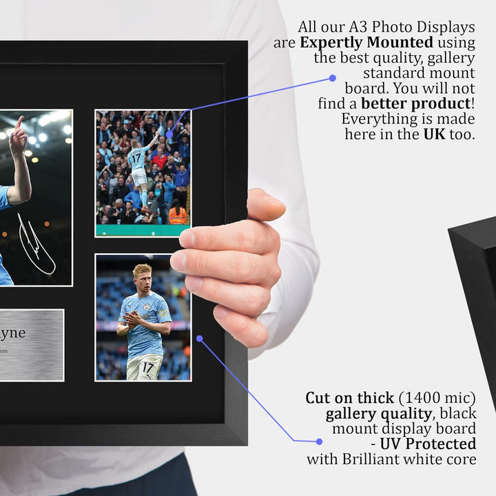 HWC Trading FR A3 Kevin De Bruyne Manchester City Geschenke Gedruckt, Signiert Autogramm Bild, Für F