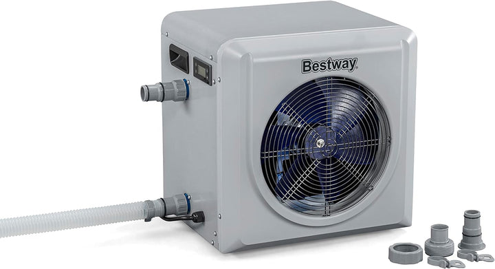 Bestway Flowclear Poolheizung Air Energy, 4.400 W, 43 x 47,5 x 47 cm, Grau Poolheizung 4400W Single,