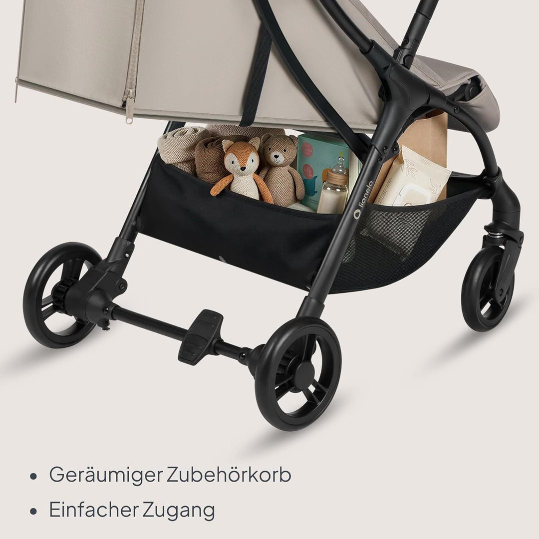 Lionelo Agia Reisebuggy Bis 22 kg, Leichter Buggy Kinderwagen ab 6 Monaten, Klein Zusammenklappbar m