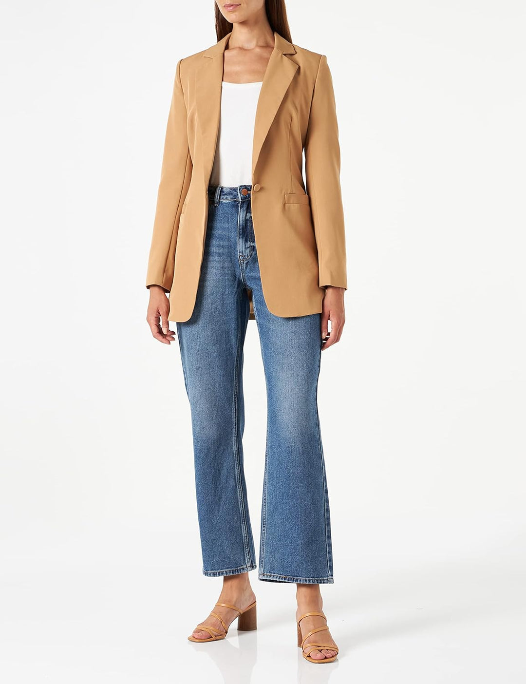 Jacqueline de Yong Female Weit geschnitten JDYDICHTE HW Wide DB Loose Fit Jeans XL / 30L Dark Blue D