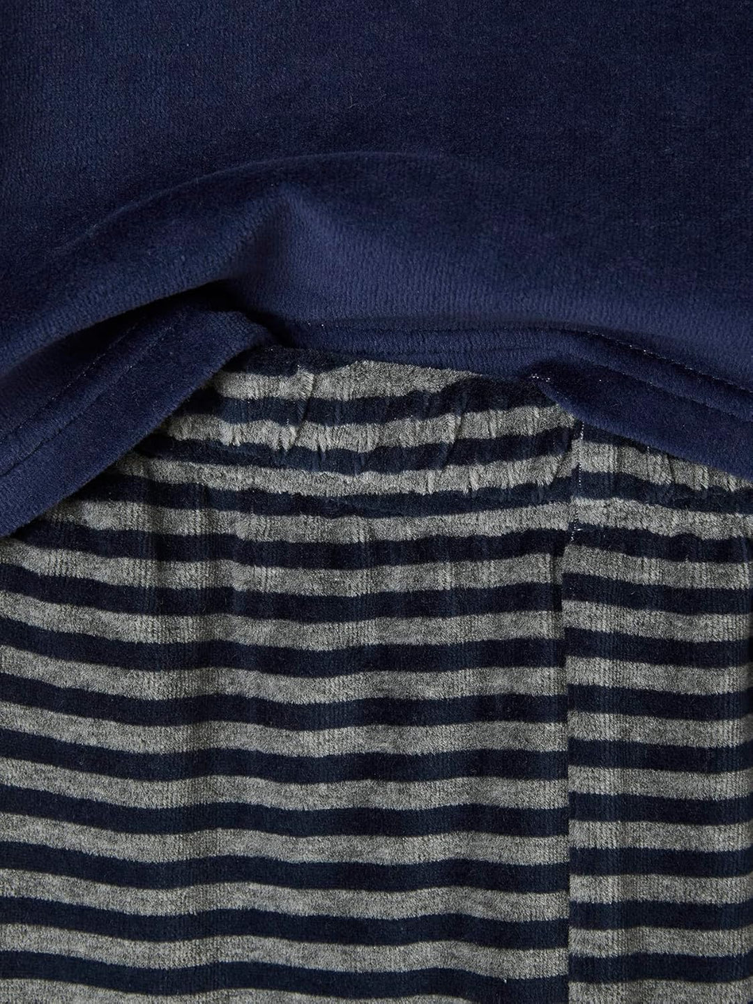 Vertbaudet VERTBAUDET2er-Pack Jungen Samt-Schlafanzüge, Natur Basic Bleu 98-104, Bleu 98-104