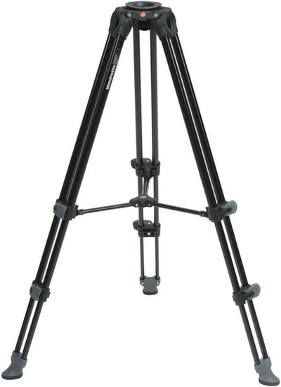 Manfrotto MVK502AM-1, Professional Fluid Video System Aluminium Tripod with Telescope Twin Leg, 75mm