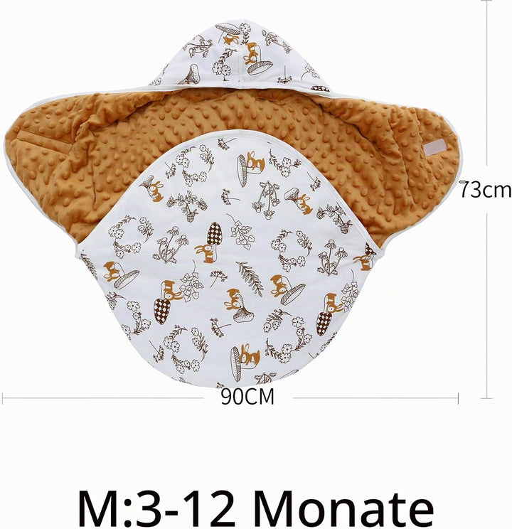 Einschlagdecke Babyschale für Buggy Universal Fusssack Babydecke Baumwolle Baby Pucksack für Kinderw