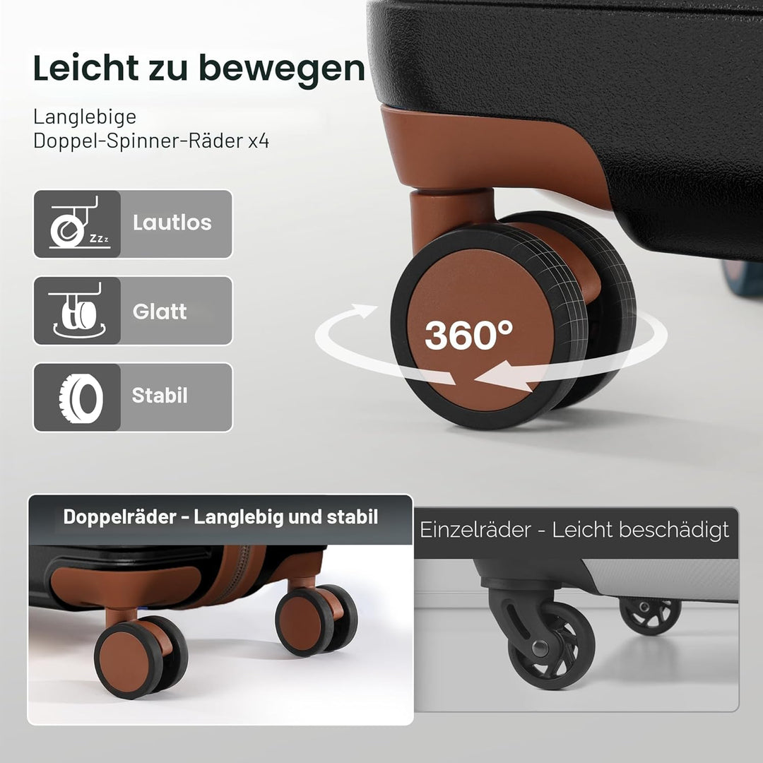 Kofferset Hartschale (3 Jahre VIP-Service) Leicht 100% PC Ultra-Langlebige Erweiterbar Trolley Handg