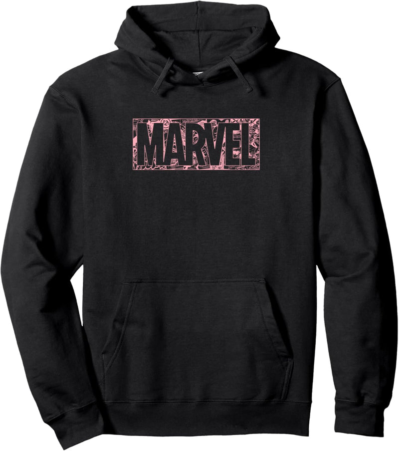 Marvel Comic Logo Pink Pullover Hoodie