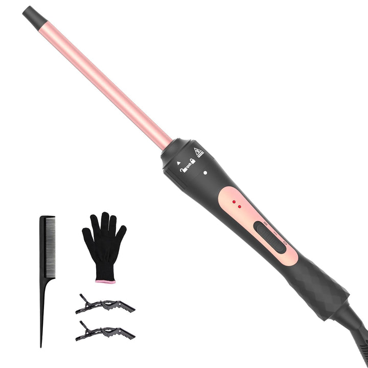 iToncs Lockenstab 9 mm Mini mit Quarz-Keramik-Beschichtung, zwei Temperatureinstellungen, schnell au