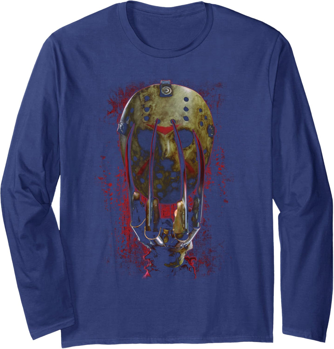 Freddy vs Jason Mask and Claws Langarmshirt