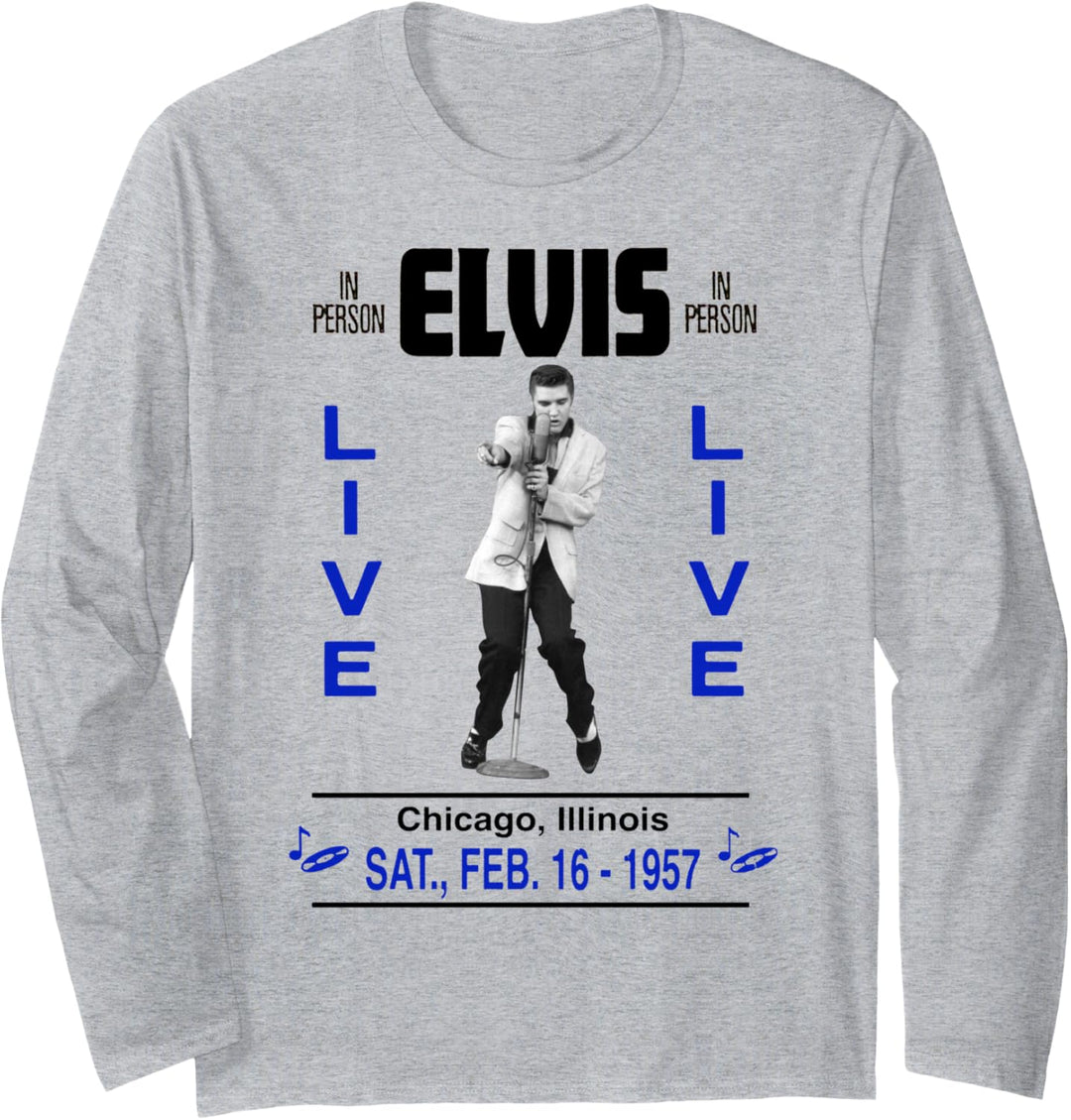 Elvis Presley Offizielles Chicago Konzert von 1957 Langarmshirt