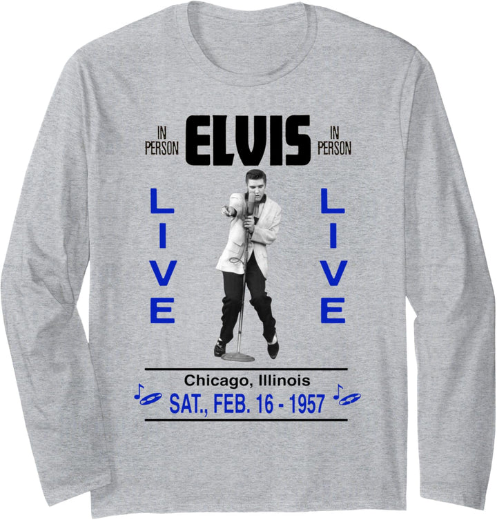 Elvis Presley Offizielles Chicago Konzert von 1957 Langarmshirt