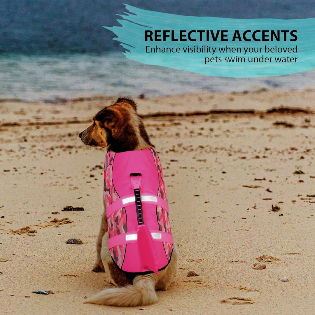 CITÉTOILE Schwimmweste Hunde Hai, Leicht und Sicher für Wassersport, hundeschwimmweste mit Griff und