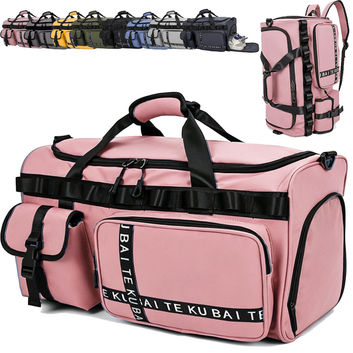 Reisetasche Damen Herren, 65L Wasserabweisende Sporttasche, Large Capacity Reise Tasche Gym Bag, mit
