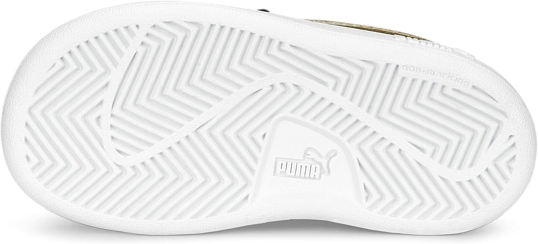 PUMA Unisex Baby Smash V2 Metallics V Inf Sneaker 20 EU Puma Black Puma Gold Puma White, 20 EU Puma