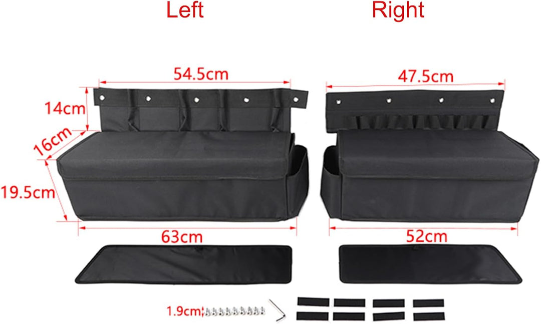 Auto Seiten Kofferraum-Organizer, Heckklappe Ablagebox für Suzuki Jimny JB64 JB74 2019-2024 (Oxford-
