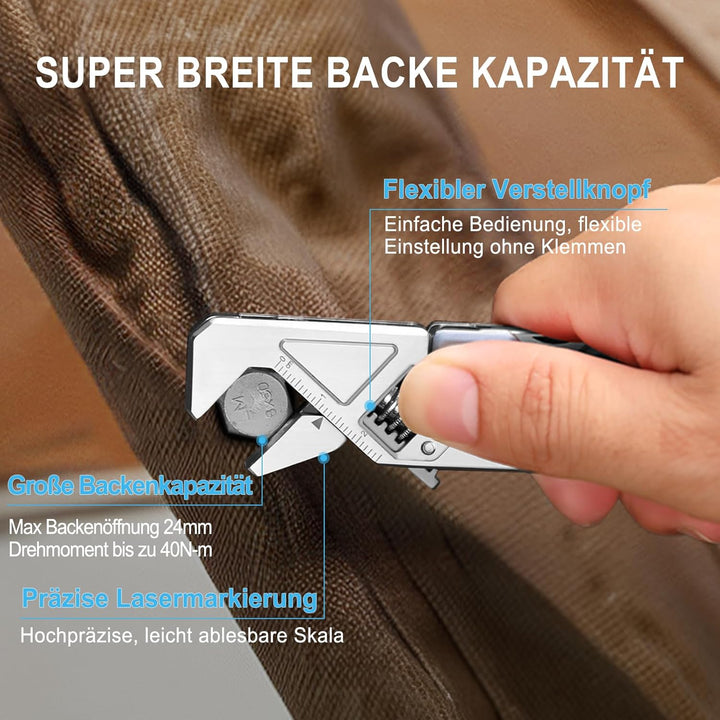 NexTool W2 Multitool, 8 in 1 Multi Tool Werkzeug mit verstellbarem Schraubenschlüssel, Multitool Zan
