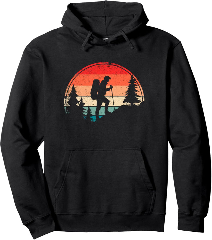 Retro Bergwandern Berge Natur Wandern Pullover Hoodie